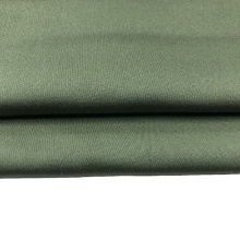 Newest process 98% cotton 2% spandex stretched satin green fabric